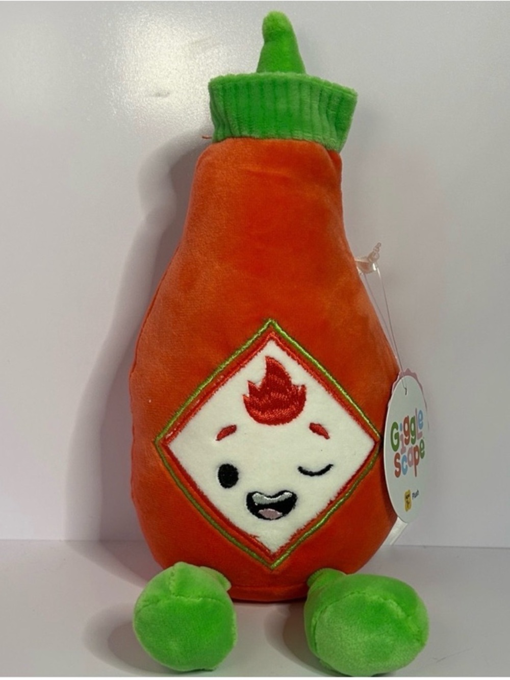 Gigglescape hot sauce sriracha plush 8”